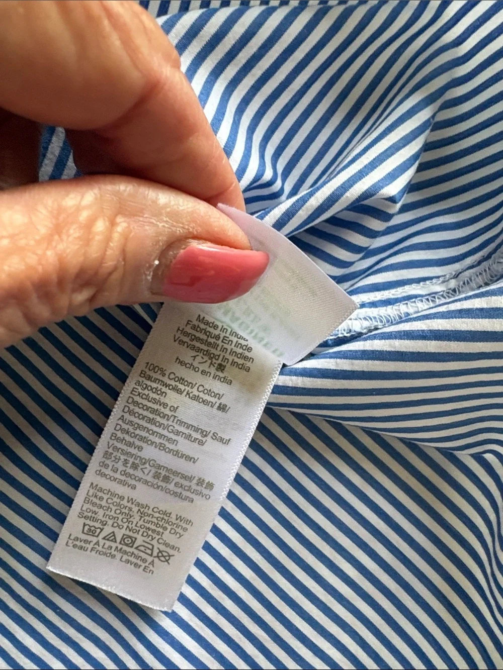 J CREW BLUE AND WHITE STRIPED BLOUSE